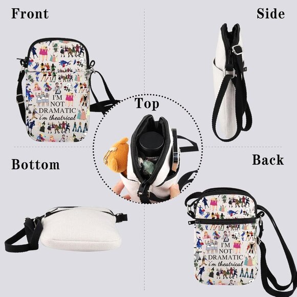Theatre Bag Canvas Zipper Pouch Portable Cute Gift for Theatre Enthusiasts - Picture 6 of 6